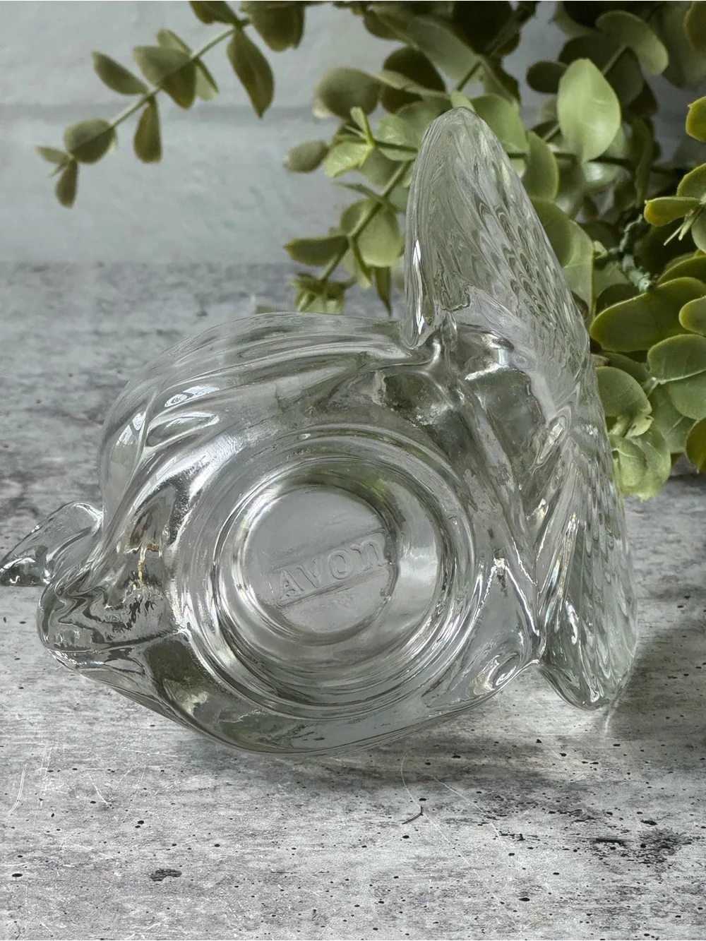 Vintage 70s Avon Glass Turkey Votive Candle Holder 1979